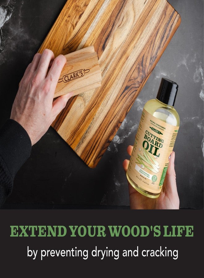 CLARK'S Food Grade Mineral Oil (12oz) and Carnauba Wax (6oz) Set - 100% Natural Butcher Block Oil and Cutting Board Wax - Food Safe Beeswax and Wood Cutting Board Oil with Lemongrass Extract - Image 4